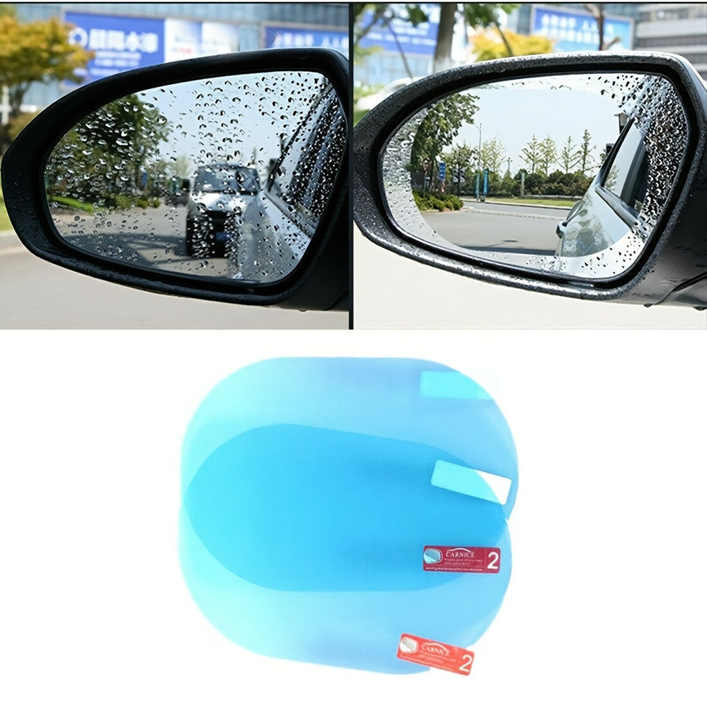 4pcs Car Rearview Mirror Films Anti-Rain Fog Waterproof PET Clear Film Accessories