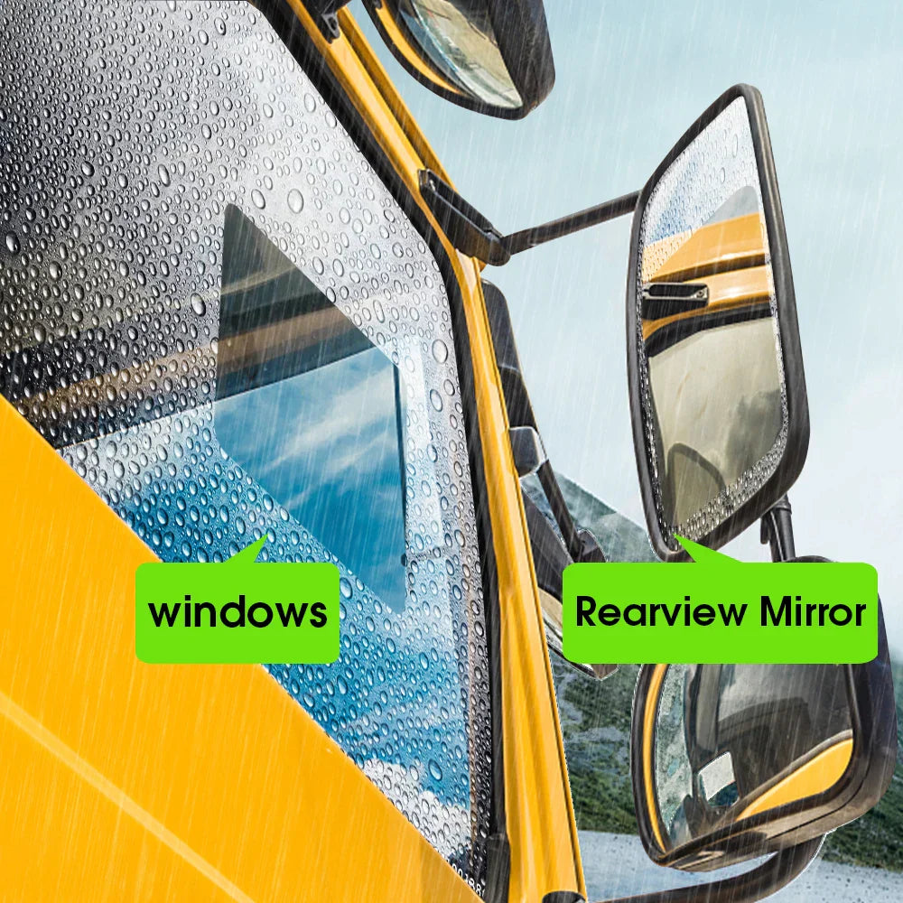 Car Rainproof Film Auto Rearview Mirror Rainproof Anti Fog Film Car Window Clear Film Windproof Protective for Motorcycle Mirror