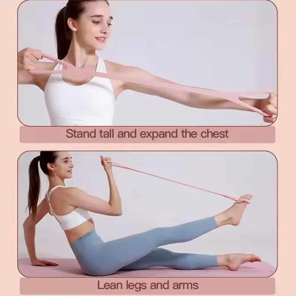 8 Word Tensioner Eight Silicone Yoga Auxiliary Home Elastic Band Fitness Equipment Shoulder Beauty Back Elastic Band