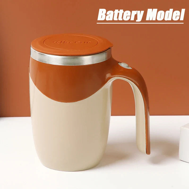 Automatic Stirring Coffee Mug Magnetic Electric Stainless Steel Self Mixing Coffee Tumbler Rotating Home Office Travel
