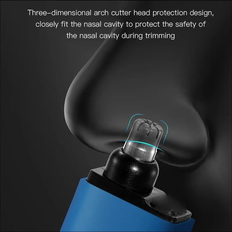 Men's Intelligent Non Pinch Electric Nose Hair Trimmer TYPE-C Charging Round Arch Blade Portable Nose Hair Trimmer