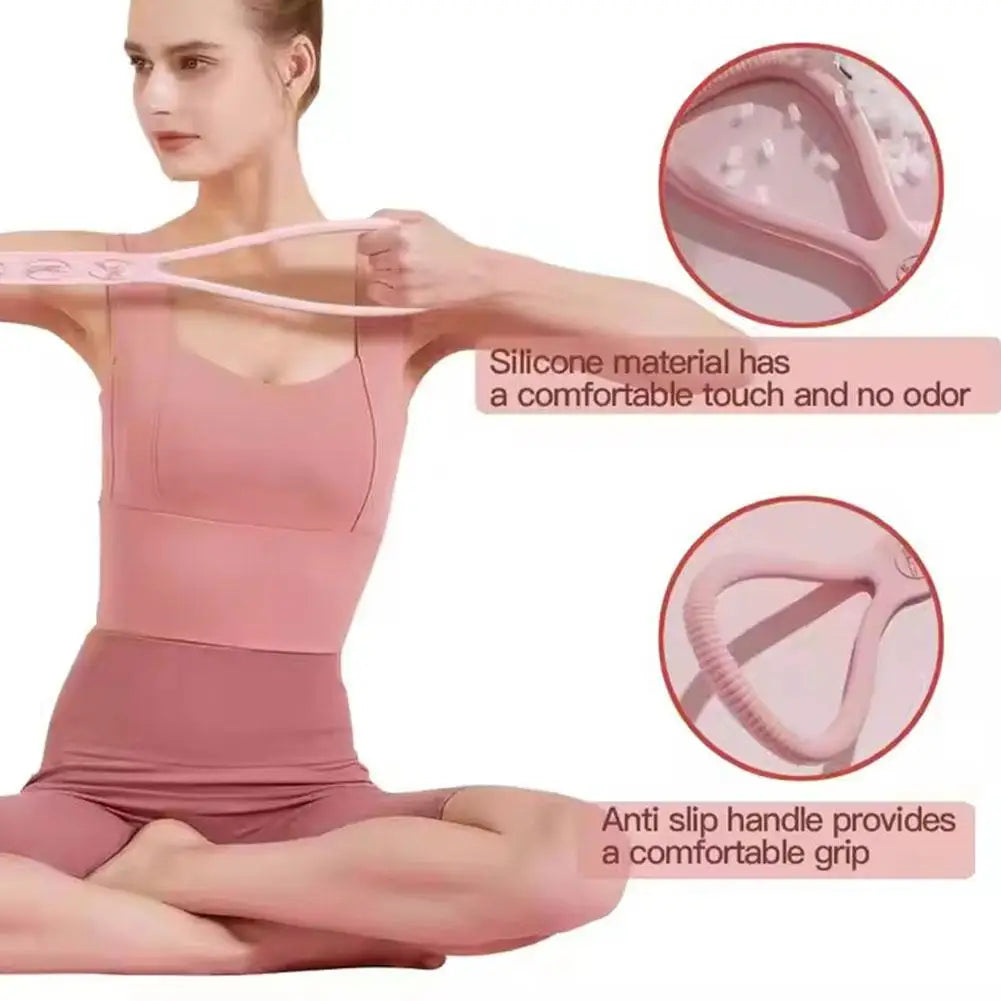 8 Word Tensioner Eight Silicone Yoga Auxiliary Home Elastic Band Fitness Equipment Shoulder Beauty Back Elastic Band