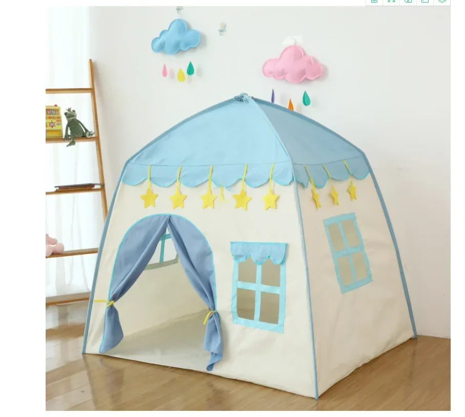 130CM Baby Castle Portable Children's Tent Folding Kids Tents Baby Play House Large Girls Pink Princess Castle Child Room Decor