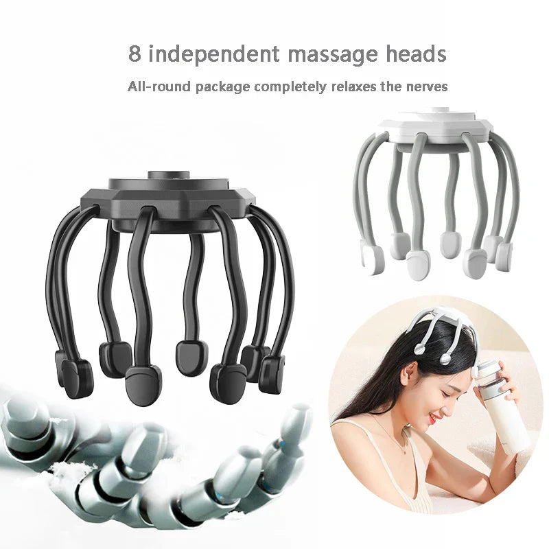 Electric Head Massager Scalp Hair Growth Head Relax Stress Relief Head Scratcher Scalp Stimulation Massage Claw Health Care