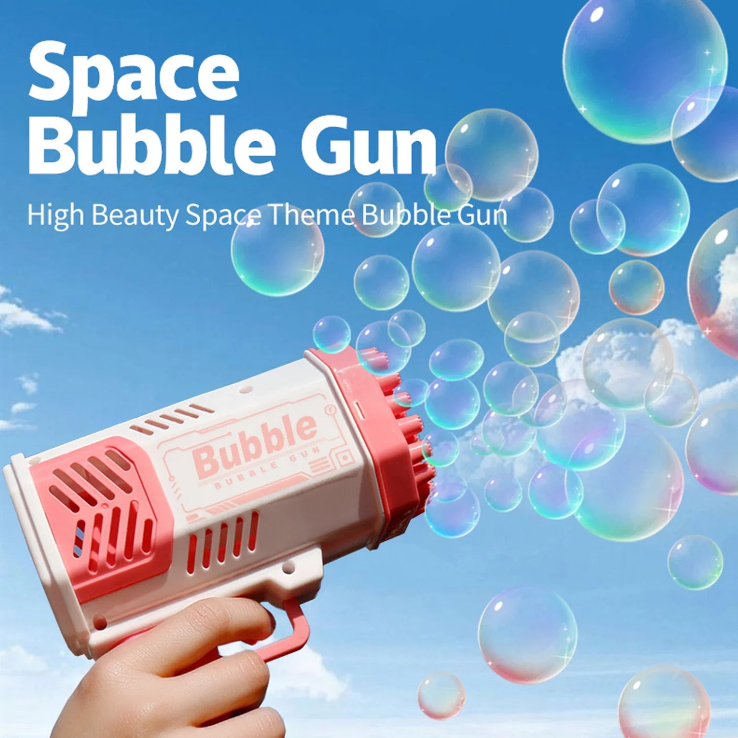 40 Hole Bubble Machine Fully Automatic Bubble Blowing Light Outdoor Bubble Machine without Battery without Bubble Water