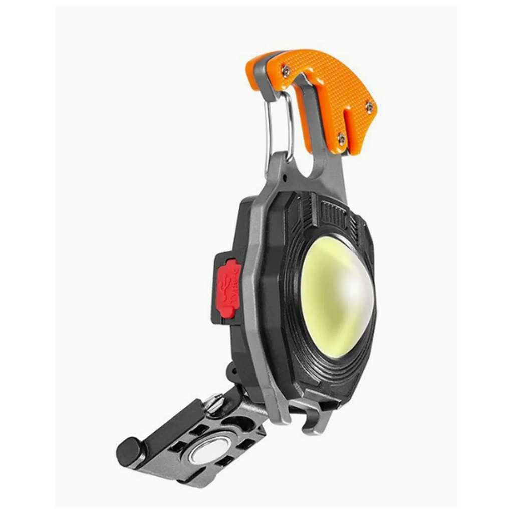SEMOIC Outdoor Portable Keychain Work Light, Multifunctional Waterproof Rechargeable COB Light, Bottle Opener & Screwdrivers