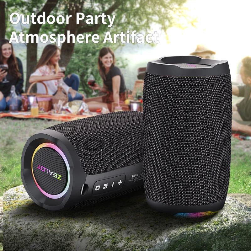 ZEALOT S49 Portable Bluetooth Speaker 20W IPX7 Waterproof Powerful Sound Box Bass Boost Dual Pairing TF, TWS, USB
